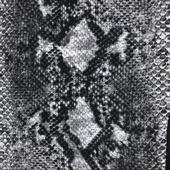 Rebecca Taylor snakeskin print track pants joggers black gray trousers pull-on 0 - Picture 14 of 15